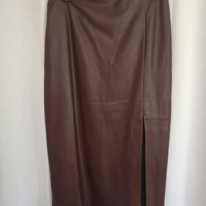 Express Chocolate Brown Pencil Skirt